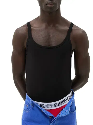 Versace Men's Cotton Jersey Tank | Thumbnail 2 Versace Men's Cotton Jersey Tank | Thumbnail 2