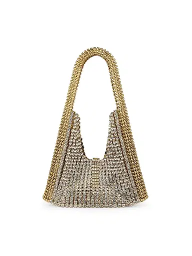 Benedetta Bruzziches Women's Lia Crystal-Embellished Top Handle Bag - Brass The Great Gatsby | Thumbnail 1 Benedetta Bruzziches Women's Lia Crystal-Embellished Top Handle Bag - Brass The Great Gatsby | Thumbnail 1