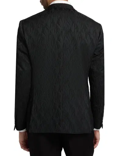 CORNELIANI Men's Black Flame Single-Breasted Evening Jacket - Black - Size 48 | Thumbnail 5 CORNELIANI Men's Black Flame Single-Breasted Evening Jacket - Black - Size 48 | Thumbnail 5