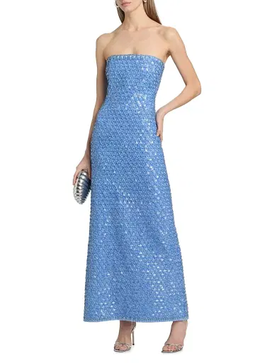 Simkhai Women's Vanessa Embellished Maxi Dress - Periwinkle - Size 6 | Thumbnail 2 Simkhai Women's Vanessa Embellished Maxi Dress - Periwinkle - Size 6 | Thumbnail 2