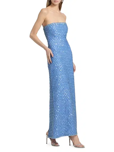 Simkhai Women's Vanessa Embellished Maxi Dress - Periwinkle - Size 6 | Thumbnail 3 Simkhai Women's Vanessa Embellished Maxi Dress - Periwinkle - Size 6 | Thumbnail 3