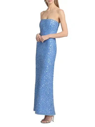 Simkhai Women's Vanessa Embellished Maxi Dress - Periwinkle - Size 6 | Thumbnail 4 Simkhai Women's Vanessa Embellished Maxi Dress - Periwinkle - Size 6 | Thumbnail 4