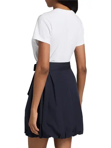 Cinq à Sept Women's Taylon Two-Tone Minidress - White Navy | Thumbnail 5 Cinq à Sept Women's Taylon Two-Tone Minidress - White Navy | Thumbnail 5