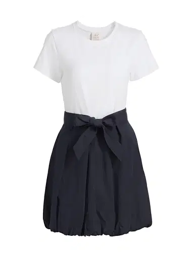 Cinq à Sept Women's Taylon Two-Tone Minidress - White Navy | Thumbnail 1 Cinq à Sept Women's Taylon Two-Tone Minidress - White Navy | Thumbnail 1