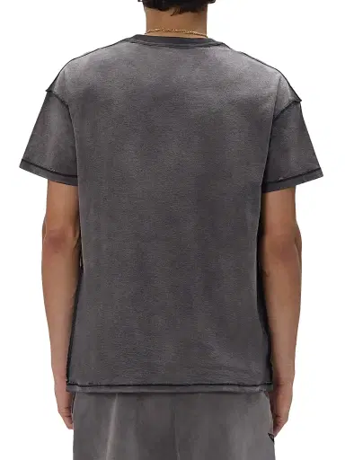 Purple Brand Men's Inside-Out Textured Cotton T-Shirt - Black | Thumbnail 3 Purple Brand Men's Inside-Out Textured Cotton T-Shirt - Black | Thumbnail 3