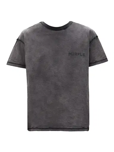 Purple Brand Men's Inside-Out Textured Cotton T-Shirt - Black | Thumbnail 1 Purple Brand Men's Inside-Out Textured Cotton T-Shirt - Black | Thumbnail 1