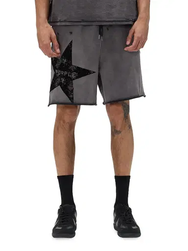 Purple Brand Men's Midweight Fleece Drawstring Shorts | Thumbnail 1 Purple Brand Men's Midweight Fleece Drawstring Shorts | Thumbnail 1