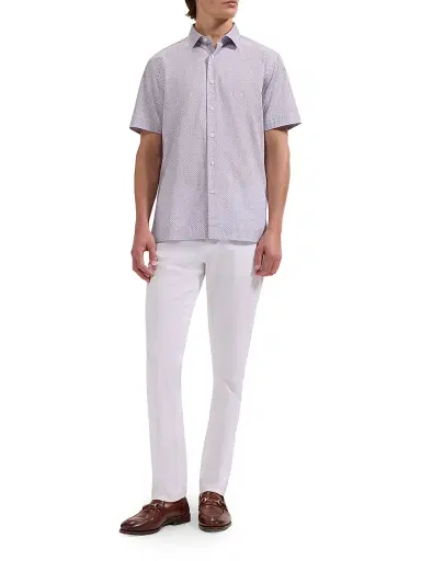Bugatchi Men's Vero Micro-Dot Cotton Shirt - Lilac - Size XXL | Thumbnail 2 Bugatchi Men's Vero Micro-Dot Cotton Shirt - Lilac - Size XXL | Thumbnail 2