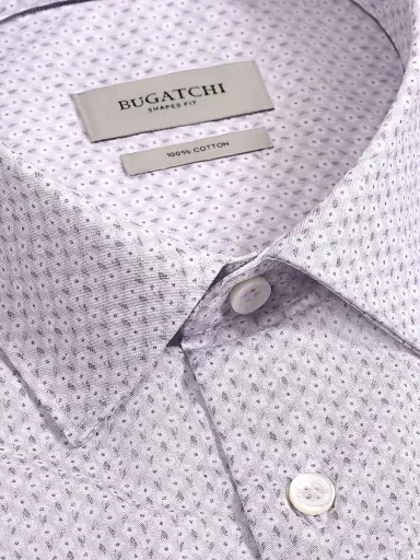 Bugatchi Men's Vero Micro-Dot Cotton Shirt - Lilac - Size XXL | Thumbnail 5 Bugatchi Men's Vero Micro-Dot Cotton Shirt - Lilac - Size XXL | Thumbnail 5