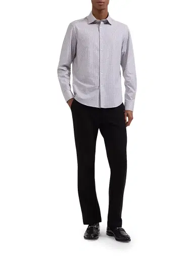 Bugatchi Men's James Ooohcotton Shirt - Limestone | Thumbnail 2 Bugatchi Men's James Ooohcotton Shirt - Limestone | Thumbnail 2