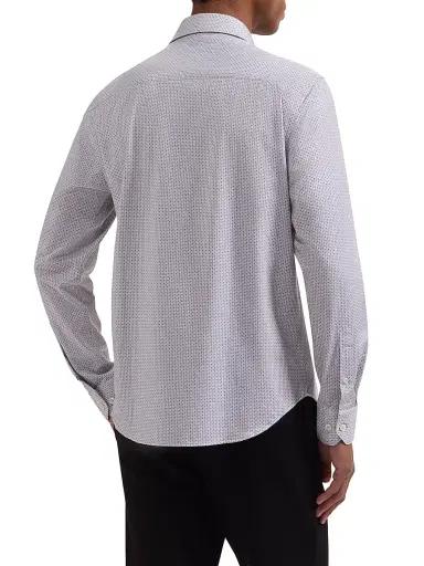 Bugatchi Men's James Ooohcotton Shirt - Limestone | Thumbnail 4 Bugatchi Men's James Ooohcotton Shirt - Limestone | Thumbnail 4