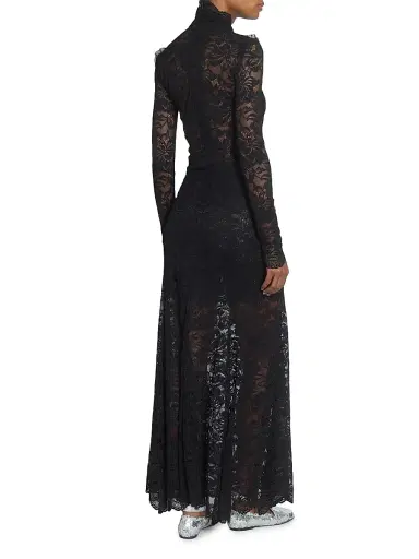 Rabanne Women's Lace Wrap Long-Sleeve Top - Black - Size 10 | Thumbnail 5 Rabanne Women's Lace Wrap Long-Sleeve Top - Black - Size 10 | Thumbnail 5