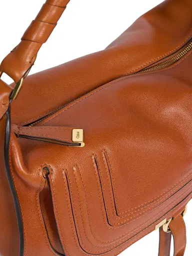 Chloé Women's Marcie Smooth Leather Shoulder Bag - Clay Brown | Thumbnail 6 Chloé Women's Marcie Smooth Leather Shoulder Bag - Clay Brown | Thumbnail 6