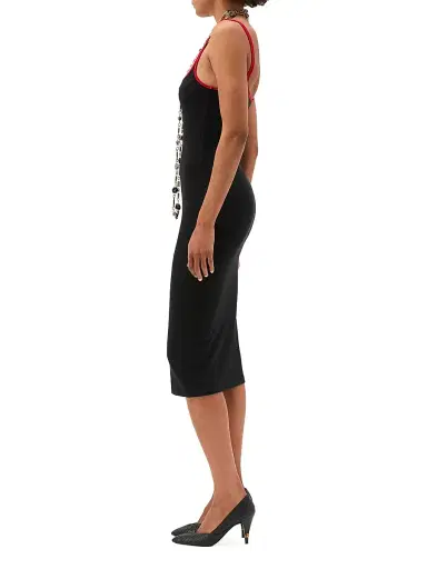 Versace Women's Embroidered Stretch Cotton-Jersey Midi-Dress - Multi Color - Size 12 | Thumbnail 3 Versace Women's Embroidered Stretch Cotton-Jersey Midi-Dress - Multi Color - Size 12 | Thumbnail 3