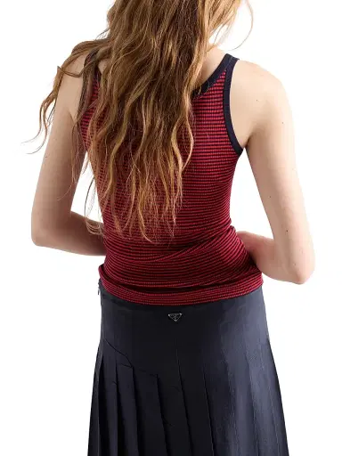 Prada Women's Silk Tank Top - Blue - Size 8 | Thumbnail 3 Prada Women's Silk Tank Top - Blue - Size 8 | Thumbnail 3