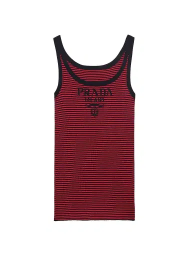 Prada Women's Silk Tank Top - Blue - Size 8 | Thumbnail 1 Prada Women's Silk Tank Top - Blue - Size 8 | Thumbnail 1