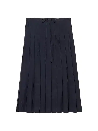 Prada Women's Pleated Silk Midi-Skirt - Blue - Size 6 | Thumbnail 1 Prada Women's Pleated Silk Midi-Skirt - Blue - Size 6 | Thumbnail 1