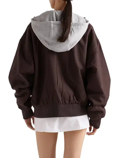 Prada Women's Hooded Rush Stitch Jacket - Brown - Size 8 | Thumbnail 4 Prada Women's Hooded Rush Stitch Jacket - Brown - Size 8 | Thumbnail 4