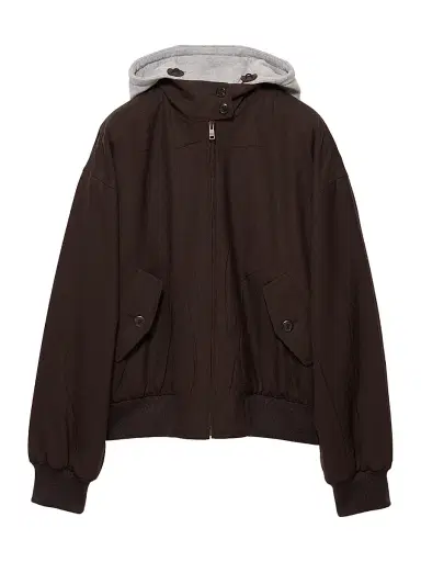 Prada Women's Hooded Rush Stitch Jacket - Brown - Size 8 | Thumbnail 1 Prada Women's Hooded Rush Stitch Jacket - Brown - Size 8 | Thumbnail 1