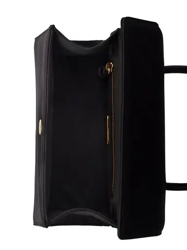 Prada Women's Minuit Satin Top Handle Bag - Black | Thumbnail 4 Prada Women's Minuit Satin Top Handle Bag - Black | Thumbnail 4