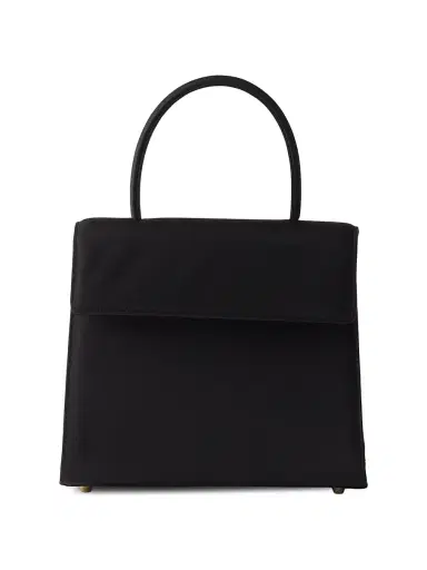 Prada Women's Minuit Satin Top Handle Bag - Black | Thumbnail 1 Prada Women's Minuit Satin Top Handle Bag - Black | Thumbnail 1
