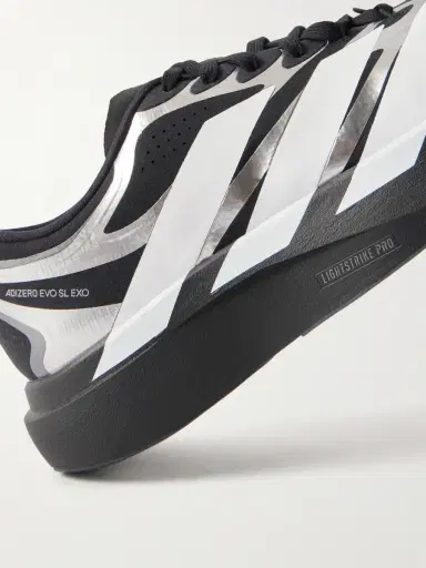 ADIDAS RUNNING Adizero Evo SL Exo Striped Metallic Sneakers - Men | Thumbnail 5 ADIDAS RUNNING Adizero Evo SL Exo Striped Metallic Sneakers - Men | Thumbnail 5