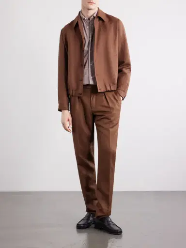 Slowear Tapered Pleated Wool and Linen-Blend Trousers - Men | Thumbnail 2 Slowear Tapered Pleated Wool and Linen-Blend Trousers - Men | Thumbnail 2