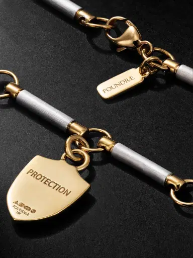 Foundrae 18-Karat White and Yellow Gold Diamond Bracelet - Men | Thumbnail 3 Foundrae 18-Karat White and Yellow Gold Diamond Bracelet - Men | Thumbnail 3