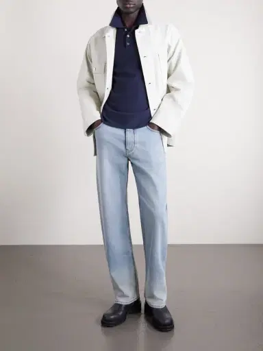 A.P.C. Eliot Cotton and Cashmere-Blend Polo Shirt - Men | Thumbnail 2 A.P.C. Eliot Cotton and Cashmere-Blend Polo Shirt - Men | Thumbnail 2