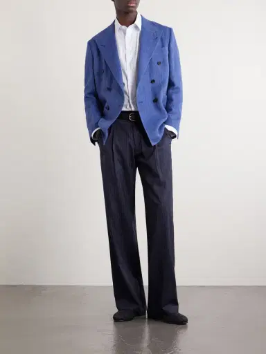 Rubinacci Double-Breasted Linen and Wool-Blend Suit Jacket - Men | Thumbnail 2 Rubinacci Double-Breasted Linen and Wool-Blend Suit Jacket - Men | Thumbnail 2