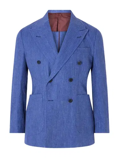Rubinacci Double-Breasted Linen and Wool-Blend Suit Jacket - Men | Thumbnail 1 Rubinacci Double-Breasted Linen and Wool-Blend Suit Jacket - Men | Thumbnail 1