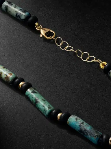 JIA JIA 14-Karat Gold, Turquoise and Onyx Bracelet - Men | Thumbnail 3 JIA JIA 14-Karat Gold, Turquoise and Onyx Bracelet - Men | Thumbnail 3