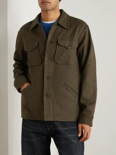 RRL Wool-Blend Felt Overshirt - Men | Thumbnail 3 RRL Wool-Blend Felt Overshirt - Men | Thumbnail 3