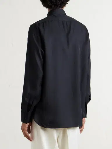 Tom Ford Perforated Silk-Twill Shirt - Men | Thumbnail 4 Tom Ford Perforated Silk-Twill Shirt - Men | Thumbnail 4