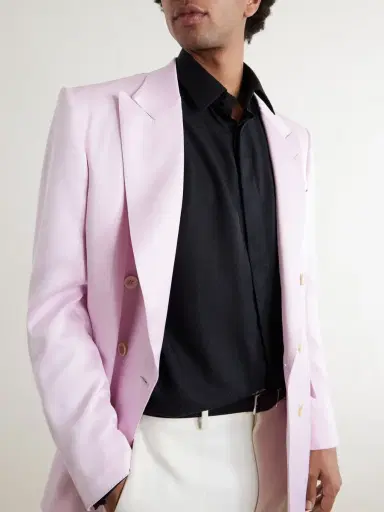 Tom Ford Perforated Silk-Twill Shirt - Men | Thumbnail 5 Tom Ford Perforated Silk-Twill Shirt - Men | Thumbnail 5