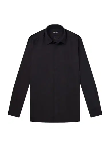 Tom Ford Perforated Silk-Twill Shirt - Men | Thumbnail 1 Tom Ford Perforated Silk-Twill Shirt - Men | Thumbnail 1