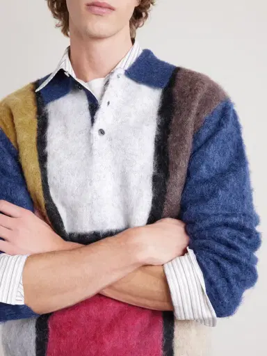 Beams Plus Colour-Block Polo Sweater - Men | Thumbnail 5 Beams Plus Colour-Block Polo Sweater - Men | Thumbnail 5