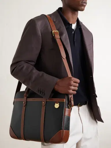 Mulberry Heritage Leather-Trimmed Scotchgrain Briefcase - Men | Thumbnail 3 Mulberry Heritage Leather-Trimmed Scotchgrain Briefcase - Men | Thumbnail 3
