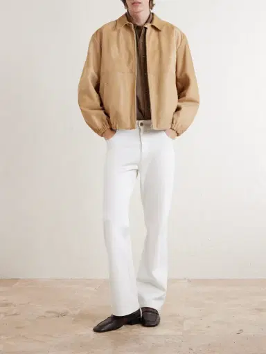 Auralee Panelled Calf Hair Blouson Jacket - Men | Thumbnail 2 Auralee Panelled Calf Hair Blouson Jacket - Men | Thumbnail 2