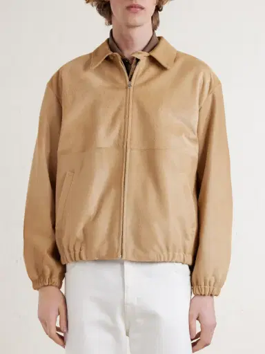 Auralee Panelled Calf Hair Blouson Jacket - Men | Thumbnail 3 Auralee Panelled Calf Hair Blouson Jacket - Men | Thumbnail 3