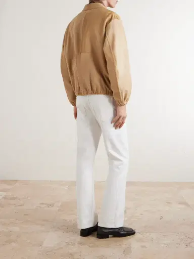 Auralee Panelled Calf Hair Blouson Jacket - Men | Thumbnail 4 Auralee Panelled Calf Hair Blouson Jacket - Men | Thumbnail 4