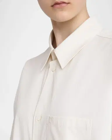 FERRAGAMO Silk Canvas Short-Sleeve Button-Down Shirt | Thumbnail 8 FERRAGAMO Silk Canvas Short-Sleeve Button-Down Shirt | Thumbnail 8
