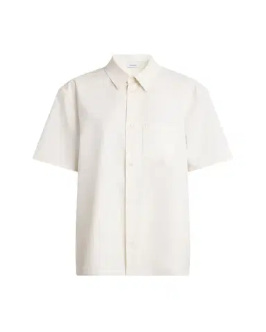 FERRAGAMO Silk Canvas Short-Sleeve Button-Down Shirt | Thumbnail 1 FERRAGAMO Silk Canvas Short-Sleeve Button-Down Shirt | Thumbnail 1