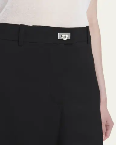 Ferragamo Turn-Lock Crepe Straight-Leg Pants | Thumbnail 5 Ferragamo Turn-Lock Crepe Straight-Leg Pants | Thumbnail 5