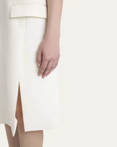 FERRAGAMO Split V-Neck Sleeveless Crepe Midi Dress | Thumbnail 5 FERRAGAMO Split V-Neck Sleeveless Crepe Midi Dress | Thumbnail 5