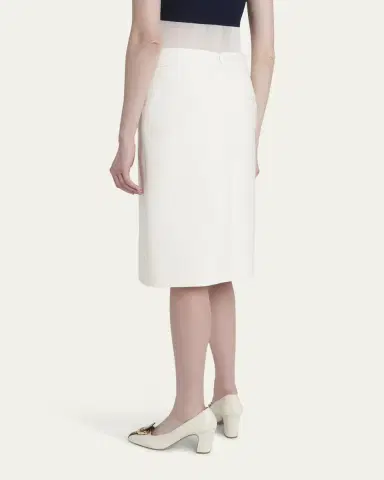 Ferragamo Twist-Lock Belted Slit Pencil Skirt | Thumbnail 3 Ferragamo Twist-Lock Belted Slit Pencil Skirt | Thumbnail 3