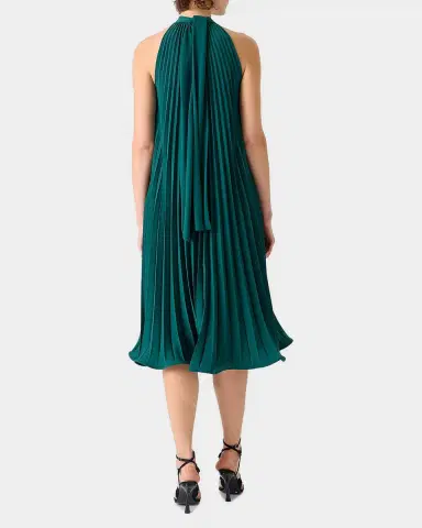 Akris punto Plisse Crepe Sleeveless Halter Midi Dress | Thumbnail 7 Akris punto Plisse Crepe Sleeveless Halter Midi Dress | Thumbnail 7