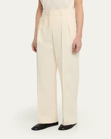 Moncler Pleated Wide-Leg Cropped Trousers | Thumbnail 4 Moncler Pleated Wide-Leg Cropped Trousers | Thumbnail 4