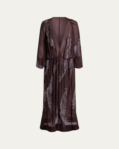 16Arlington Silas Embellished Feather Midi Dress | Thumbnail 2 16Arlington Silas Embellished Feather Midi Dress | Thumbnail 2