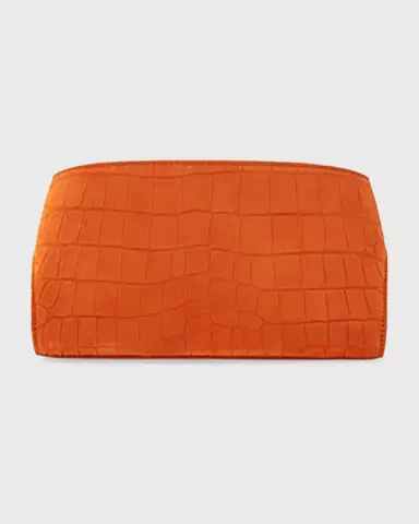 Ferragamo Hug Croc-Embossed Suede Clutch Bag | Thumbnail 3 Ferragamo Hug Croc-Embossed Suede Clutch Bag | Thumbnail 3